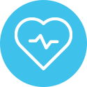 Icon of energetic heart for wellness and aesthetics b12 shot.